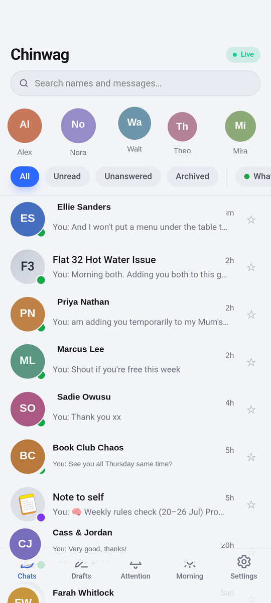 app screen
